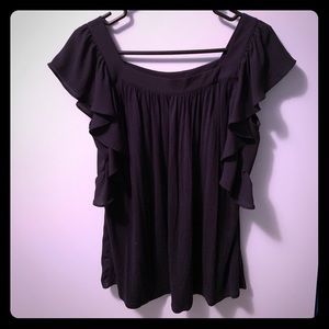 Ann Taylor square neck ruffle sleeve top